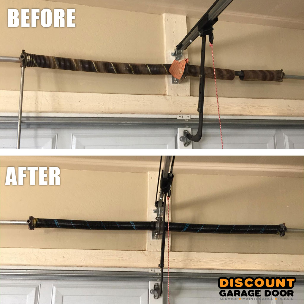 Garage door spring replacement